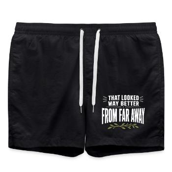 Scale-hunting-scale-hunter-antler-hunting-whitetail - Swim Trunks - black - Front - AI Model Male 185 light (185cm)