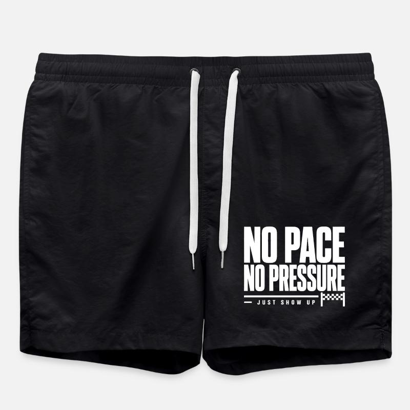 No Pace No Pressure - Badeshorts - Schwarz