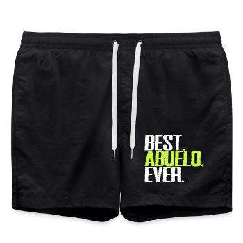 Best Abuelo Ever Opa Spanisch Spruch Retro Vintage - Badeshorts - Schwarz - Vorne - AI Model Male 185 light (185cm)