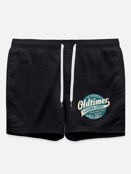 Oldtimer June 1956 | Birthday Gift - Swim Trunks - black