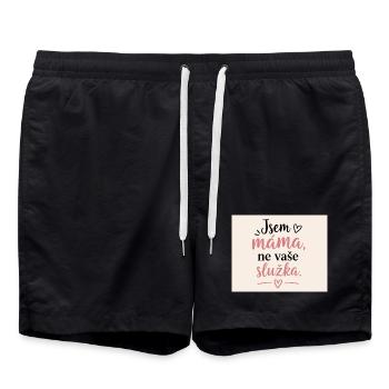 Ich bin Mama, nicht deine Putzfrau - Badeshorts - Schwarz - Vorne - AI Model Male 185 light (185cm)