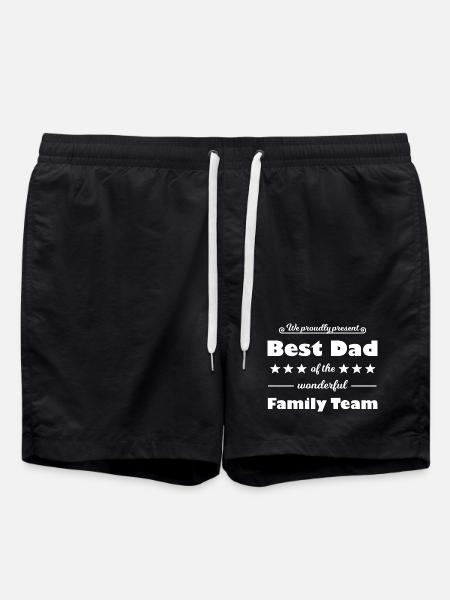 Bester Vater – Familienhelden - Badeshorts - Schwarz