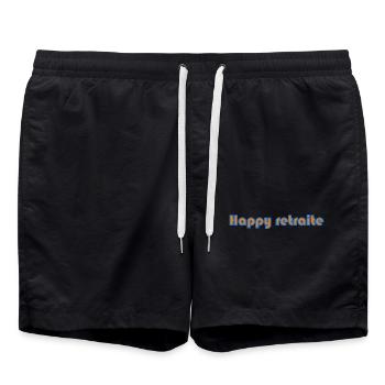 RETRAITE. BONNE RETRAITE. JOYEUSE RETRAITE - Short de bain - noir - Devant - AI Model Male 185 light (185cm)
