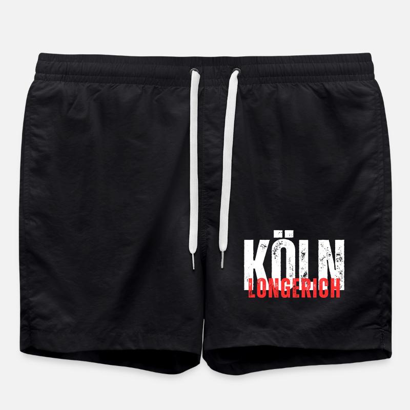 Longerich weiß rot - Badeshorts - Schwarz