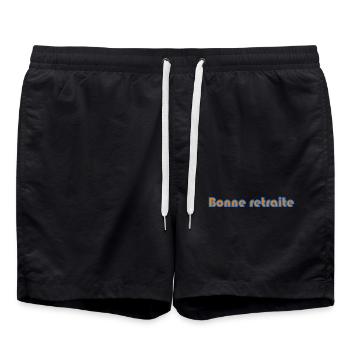 RETRAITE. BONNE RETRAITE. JOYEUSE RETRAITE - Short de bain - noir - Devant - AI Model Male 185 light (185cm)