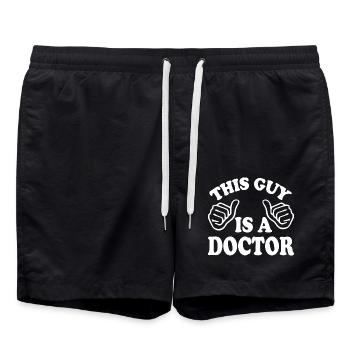 this guy is a doctor - Short de bain - noir - Devant - AI Model Male 185 light (185cm)