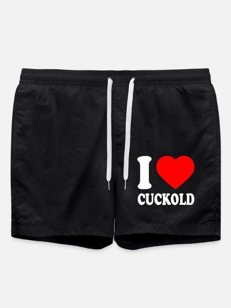I love cuckold - Swim Trunks - black