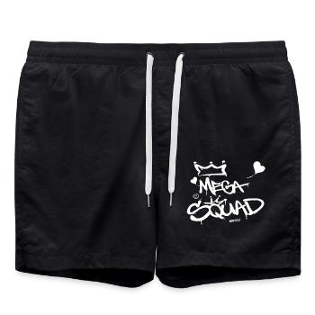 Mega Squad Graffiti Art Art Urbain Pulvérisateur - Short de bain - noir - Devant - AI Model Male 185 light (185cm)