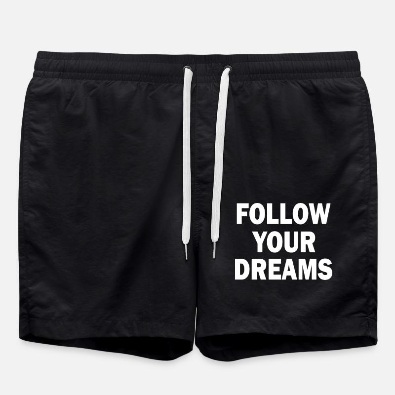follow your dreams - Short de bain - noir