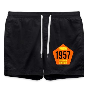 jahrgang1957_09 - Badeshorts - Schwarz - Vorne - AI Model Male 185 light (185cm)