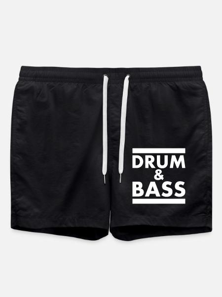 Drum and bass - Swim Trunks - black
