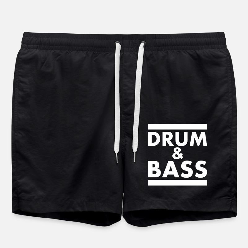 Drum and bass - Short de bain - noir