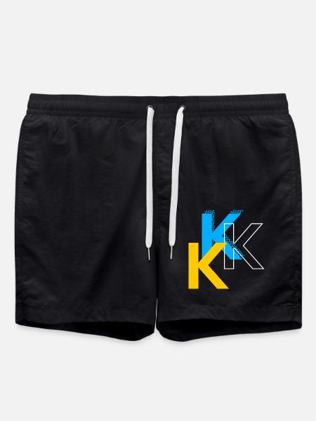 Letter K - Swim Trunks - black