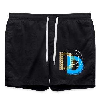 Alphabet D Urban Graphic Deluxe - Short de bain - noir - Devant - AI Model Male 185 light (185cm)