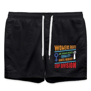 Women's Equality Day - Swim Trunks - black - Front - AI Model Male 185 light (185cm)