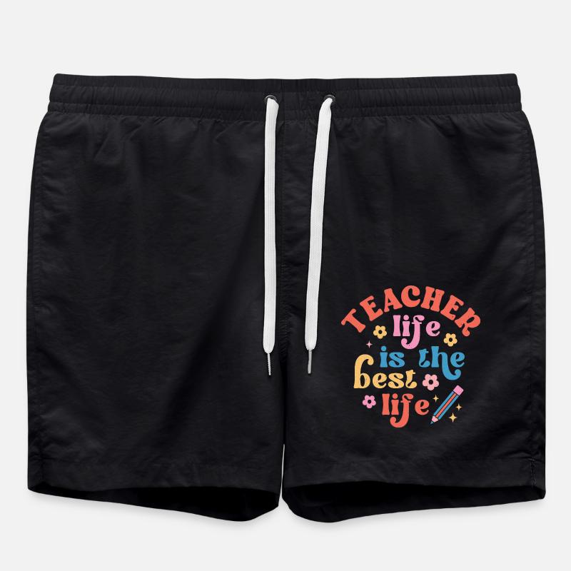 Lehrer - Badeshorts - Schwarz