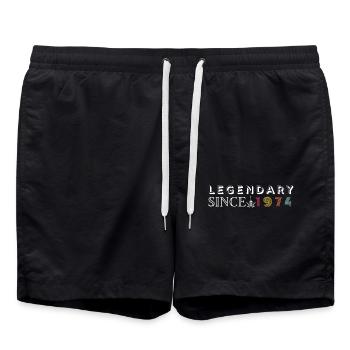 Legendary since 1974 - Swim Trunks - black - Front - AI Model Male 185 light (185cm)