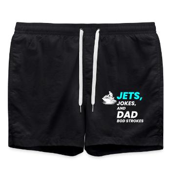 Jet Ski Papa Humour Sports nautiques Plaisir d’été - Short de bain - noir - Devant - AI Model Male 185 light (185cm)