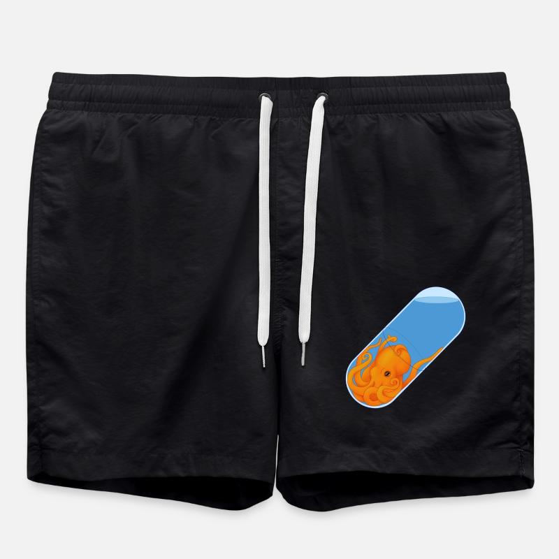 Krakenpille - Badeshorts - Schwarz