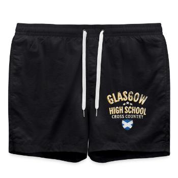 Glasgow High school cross country - Short de bain - noir - Devant - AI Model Male 185 light (185cm)