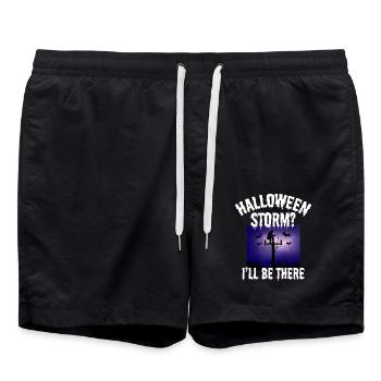 Tempête d’Halloween ? Je serai là – Lineman Halloween - Short de bain - noir - Devant - AI Model Male 185 light (185cm)