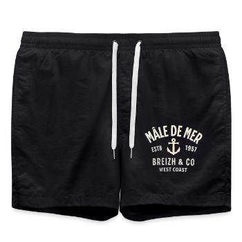 Male of the Sea Breizh Co - Swim Trunks - black - Front - AI Model Male 185 light (185cm)