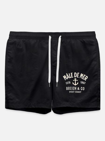 Männchen des Meeres Breizh Co - Badeshorts - Schwarz