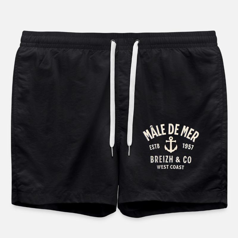 Mâle de Mer Breizh Co - Short de bain - noir