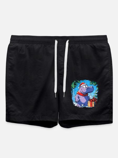Hippos Christmas - Swim Trunks - black