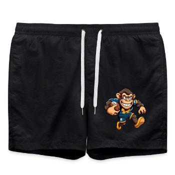 Singe de rugby - Short de bain - noir - Devant - AI Model Male 185 light (185cm)