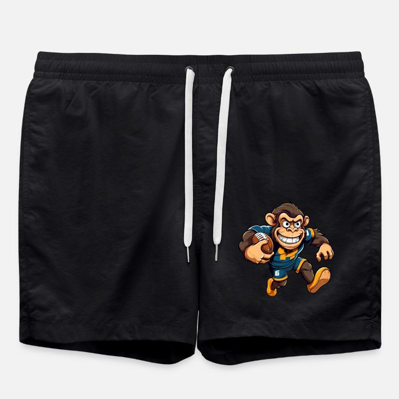 Singe de rugby - Short de bain - noir