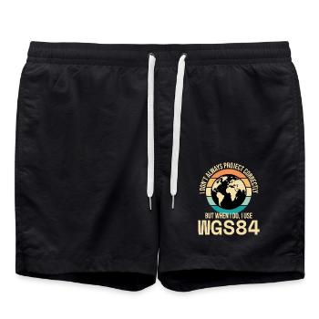 GIS Mapping Geospatial Data Analysis Cartography - Swim Trunks - black - Front - AI Model Male 185 light (185cm)