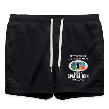 GIS Spatial Join Map Data Analysis - Swim Trunks - black - Front - AI Model Male 185 light (185cm)