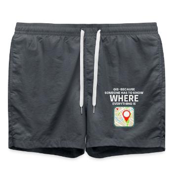 GIS Where Everything Is Map Location - Swim Trunks - anthracite - Front - AI Model Male 185 light (185cm)