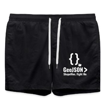 Débat sur le format de données GIS GeoJSON Shapefiles - Short de bain - noir - Devant - AI Model Male 185 light (185cm)