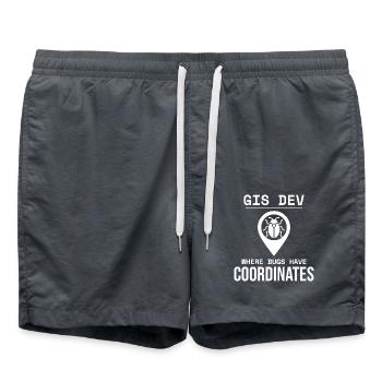 Coordonnées de débogage de développement SIG Bug géospatial - Short de bain - charbon - Devant - AI Model Male 185 light (185cm)