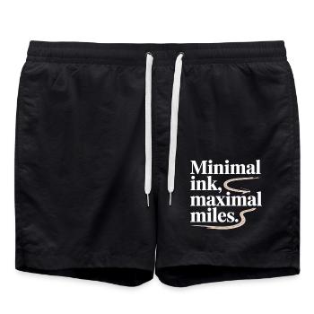 Minimale Tinte Maximale Meilen GIS-Straßenkarte - Badeshorts - Schwarz - Vorne - AI Model Male 185 light (185cm)