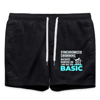 Natation synchronisée Danse Nageur de base Humour - Short de bain - noir - Devant - AI Model Male 185 light (185cm)