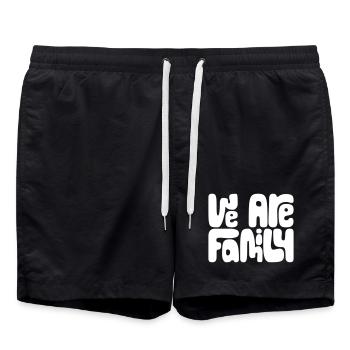 We are Family - Badeshorts - Schwarz - Vorne - AI Model Male 185 light (185cm)