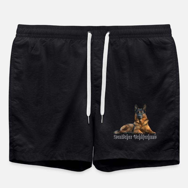 Deutscher Schäferhund,Schäferhund,Hundekopf,Hunde - Badeshorts - Schwarz