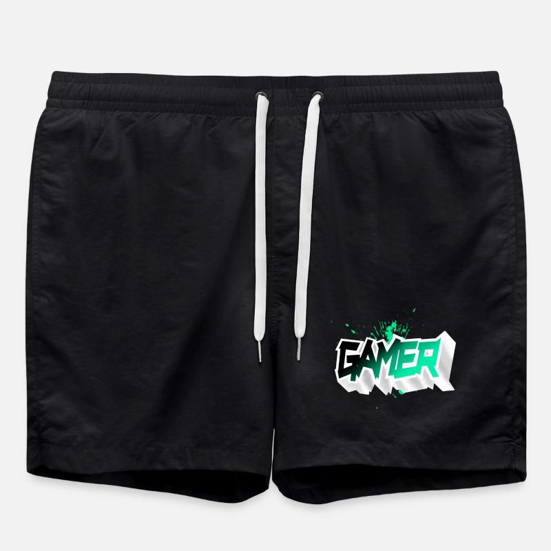 Gamer - Badeshorts - Schwarz