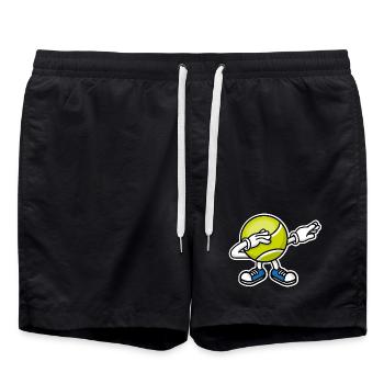 Dab dabbing tennis ball﻿ - Swim Trunks - black - Front - AI Model Male 185 light (185cm)