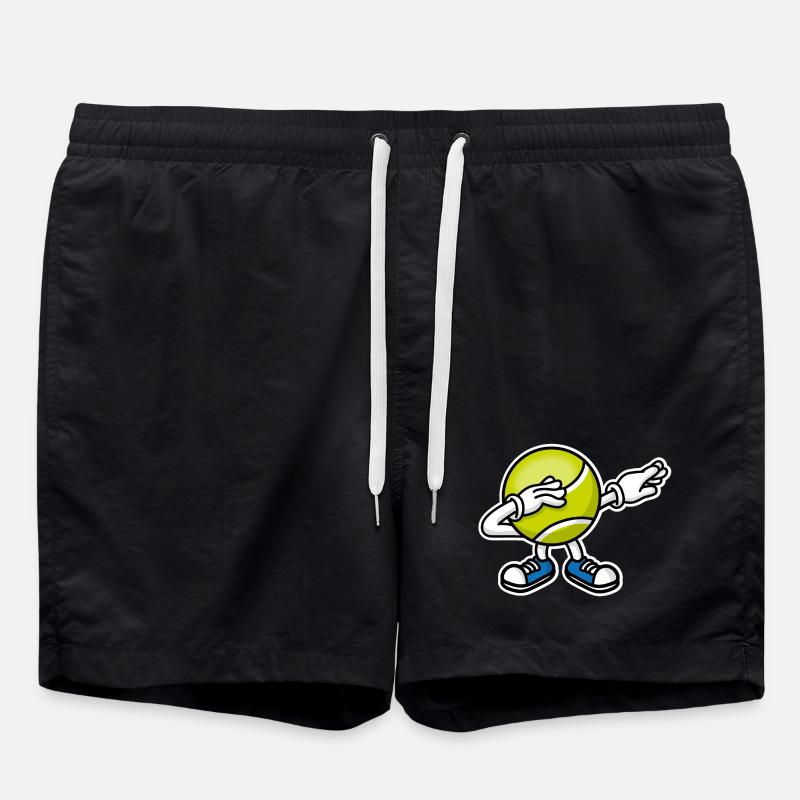 Dab dabbing tennis ball﻿ - Swim Trunks - black