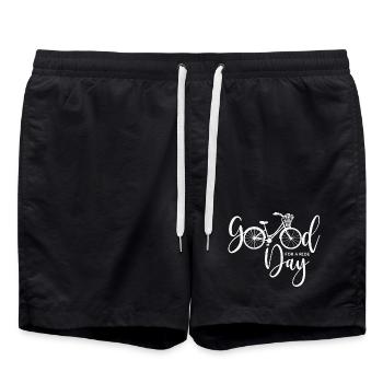 Fahrrad - Badeshorts - Schwarz - Vorne - AI Model Male 185 light (185cm)
