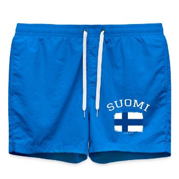 Drapeau de la Finlande avec référence à Helsinki - Short de bain - cobalt blue - Devant