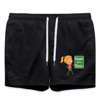Kindergarten - Badeshorts - Schwarz - Vorne - AI Model Male 185 light (185cm)