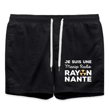 Je suis une manip radio rayonnante Radiologie - Short de bain - noir - Devant - AI Model Male 185 light (185cm)
