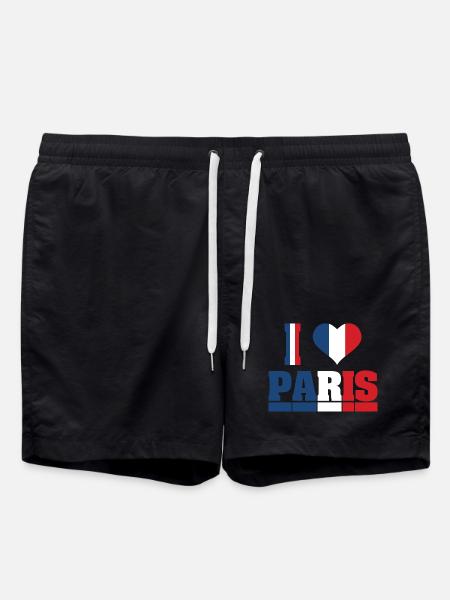 I love paris j’aime Paris France - Short de bain - noir