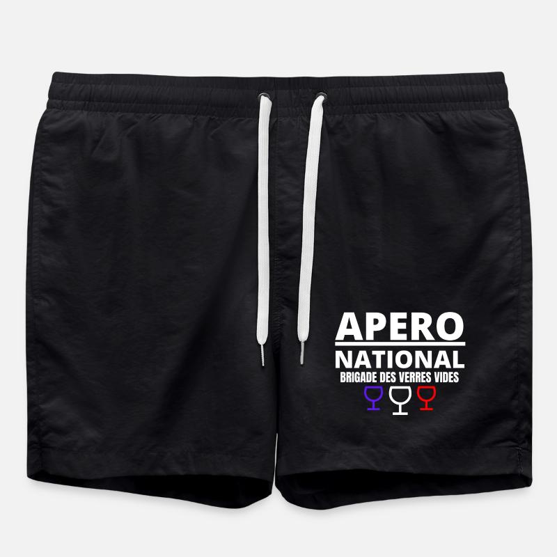 apéro, apéro national, picole nationale - Short de bain - noir