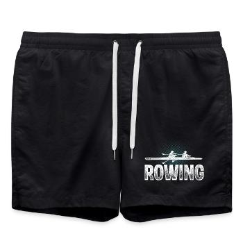Rameur Rameur Bateau à rames - Short de bain - noir - Devant - AI Model Male 185 light (185cm)